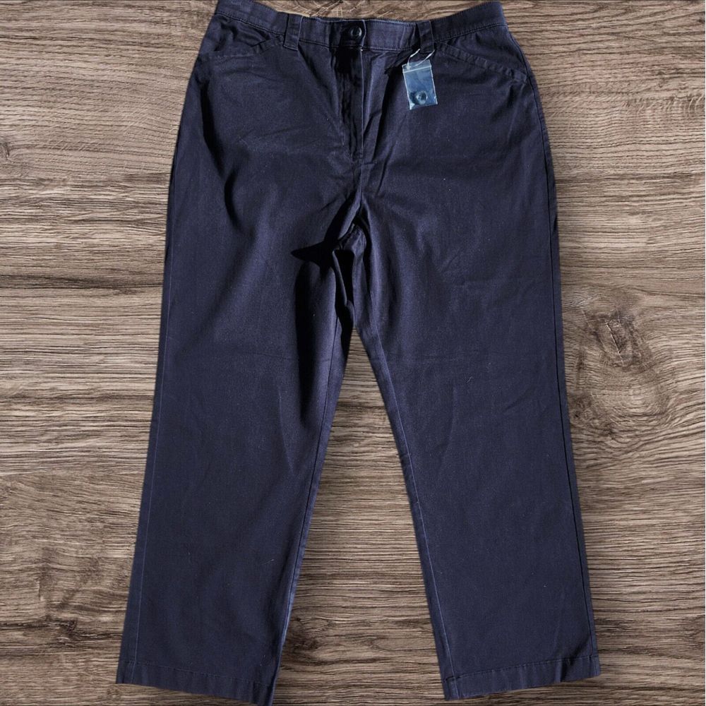 LL Bean Women's Pants Classic Fit Sz‎ 18 Reg 269032 L.L. Bean Navy Blue Trousers